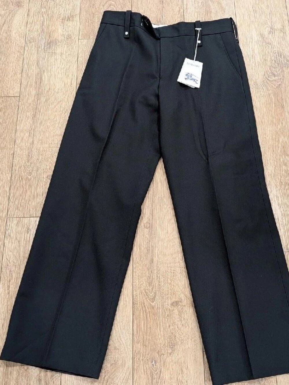 $1550 Mens Burberry Wool Blend Trousers Pants Black 52 US 36